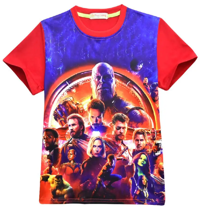 Футболка с короткими рукавами с героями фильма «Marvel», «мстители» футболка с 3d принтом «Quantum Warfare» для мальчиков и девочек крутая детская футболка - Цвет: style 5