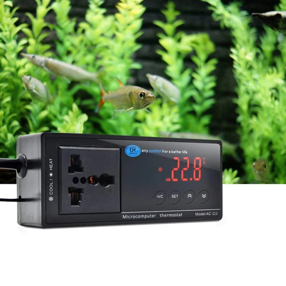 

EU US UK Plug Digital LED Temperature Controller Fish Tank Aquatic Reptile Craw Pet Lizard Snake Tortoise Aquarium Thermostat