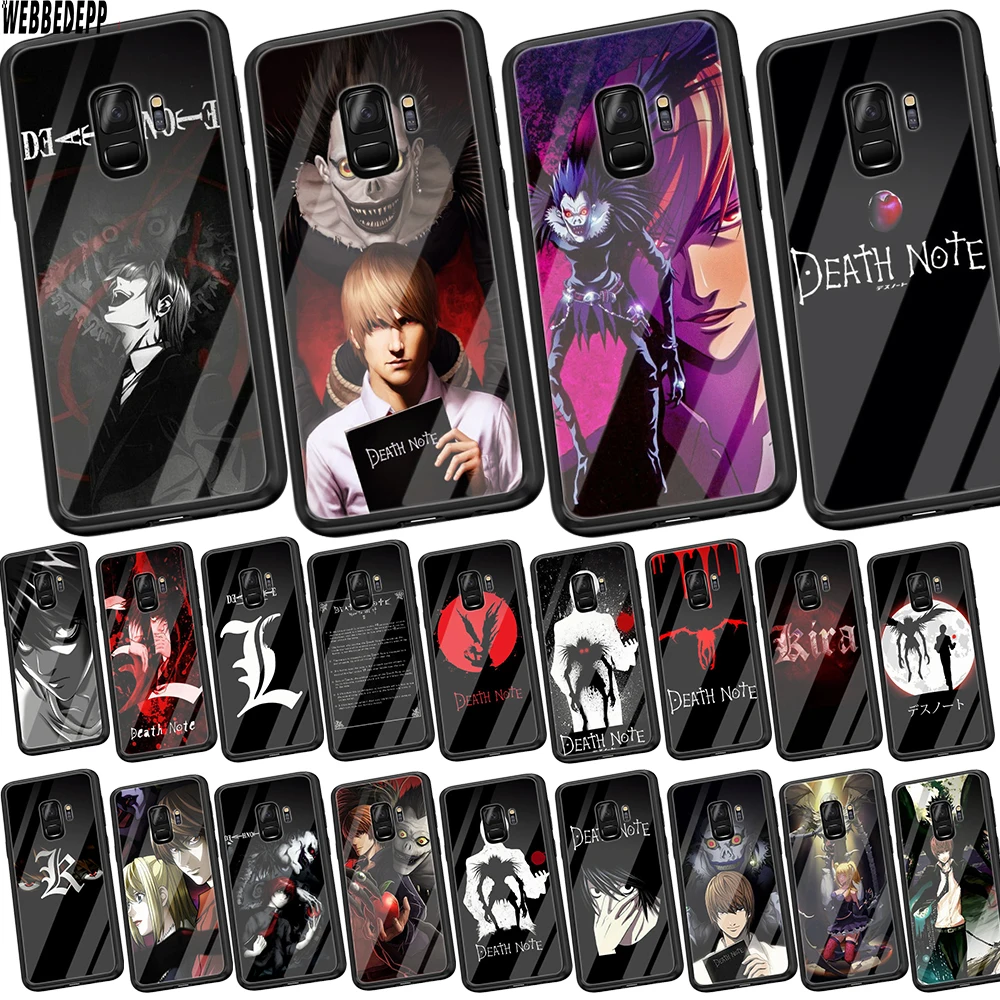 WEBBEDEPP Death Note Ryuk kira Tempered Glass Soft Case for Samsung Galaxy S8 S9 S10 Plus 8 9 A30 A50 A70 Cover | Мобильные телефоны