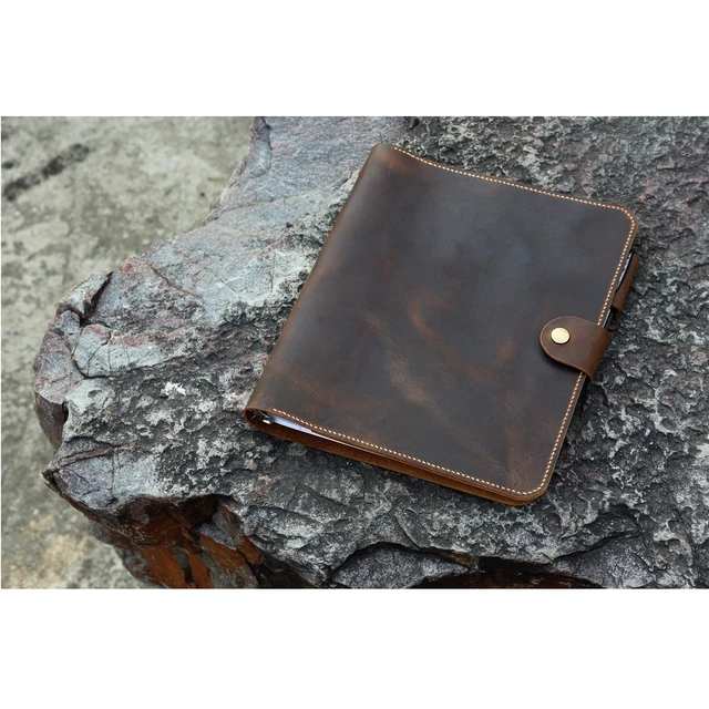 Leather Binder 3-ring, 8.5 X 11 / A5 Size Refillable Paper