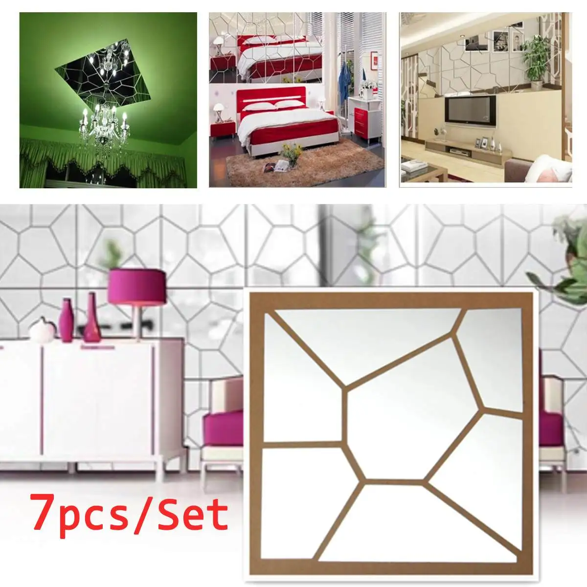 18 cm 7 unids/set DIY extraíble de acrílico moderno Espejos decorativos calcomanía arte Mural de pared espejos de etiqueta para el hogar Decoración pegatinas 18 cm 7 unids/set DIY extraíble de acrílico moderno Espejos decorativos calcomanía arte Mural de pared espejos de etiqueta para el hogar Decoración pegatinas