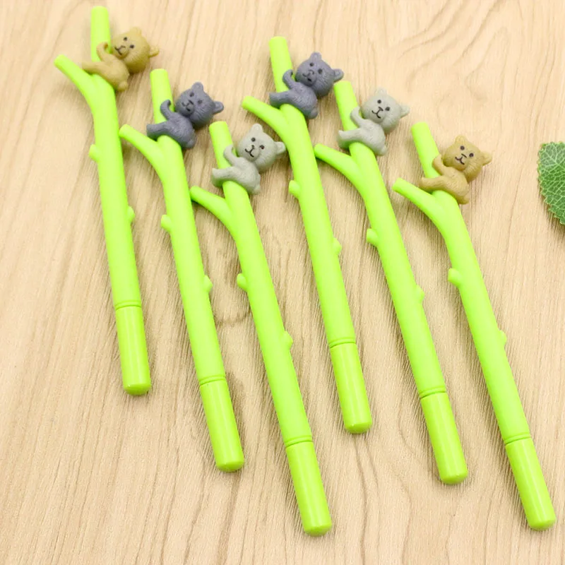 

3pcs / Lot cartoon koala gel pen cute green pen black ink 0.5mm ballpoint pen papelaria escolar office school supplies