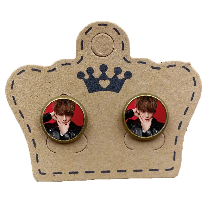 

Fashion Simple Student Earrings Korean Popular Idol Group GOT7 Art Designs Earrings Fans Souvenir Jewelry