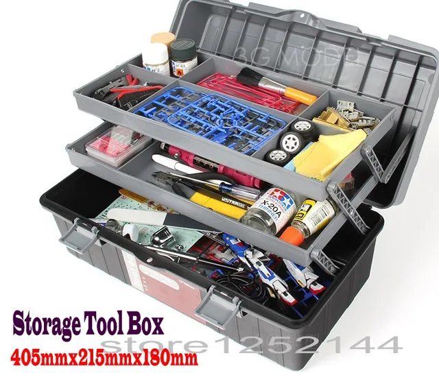High Quality 3 Layers 16"inch Storage Tool Box For Gundam Model