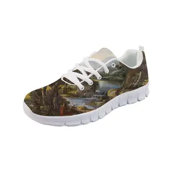 

Simple Design Sneakers Men High Quality Shoes Christ Painting Art Printed White bottom Flats Customizable Drop Shipping shoes