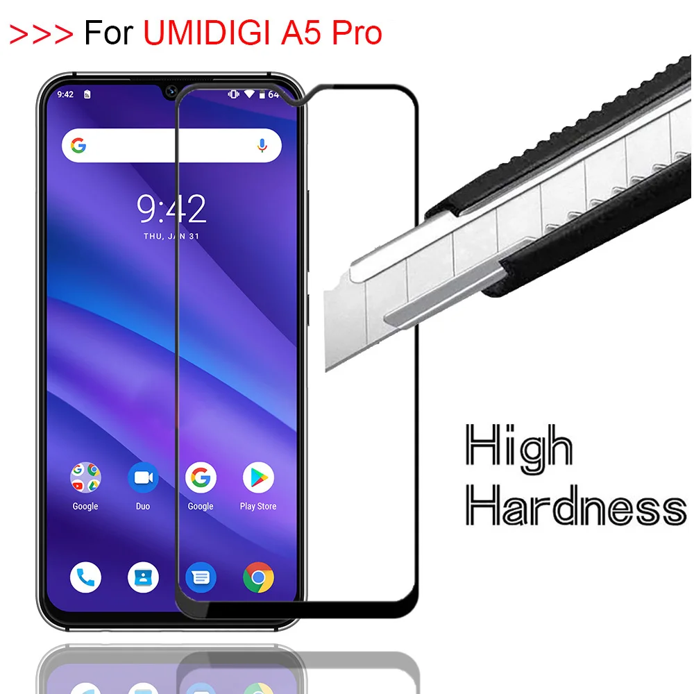 Закаленное стекло 9H для смартфона UMIDIGI F1 Play S3 Pro one max защита экрана защитное