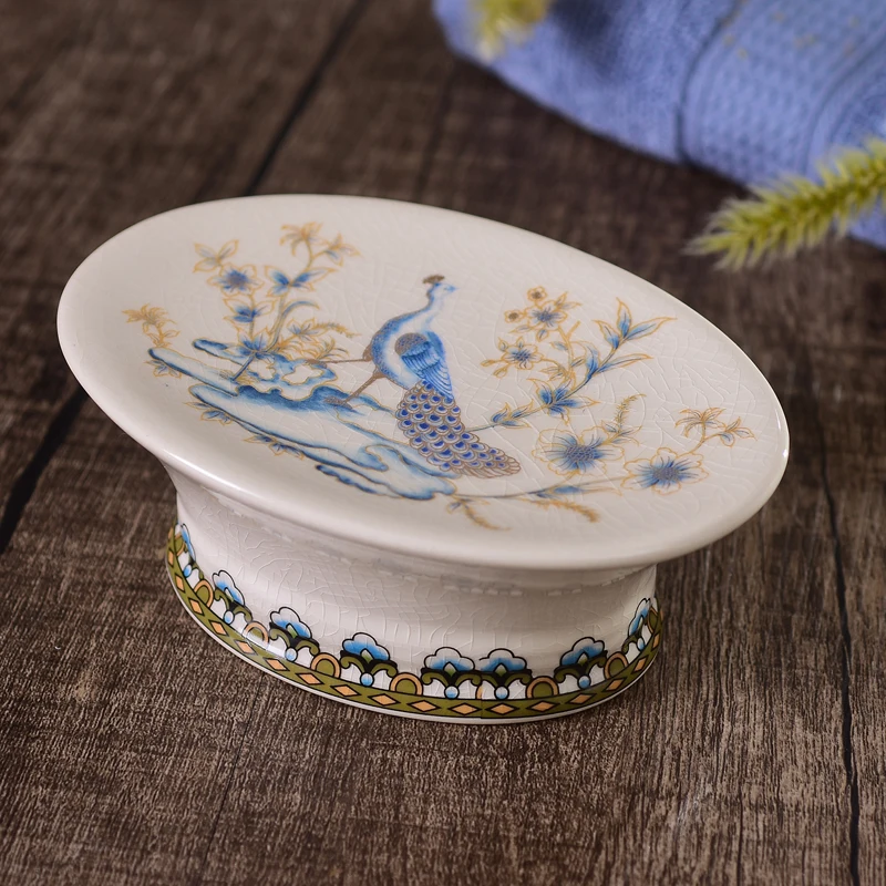 Vintage Ceramic Soap Dish Box Tray Holder Storage Plate Box Container Bath Shower Plate Box Bathroom Accessories 63 - Цвет: color1