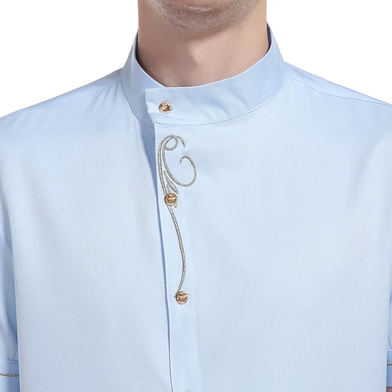 Мужская модная рубашка новая рубашка на пуговицах с неровным дизайном, Высококачественная рубашка, мужская рубашка, Повседневная деловая рубашка с короткими рукавами