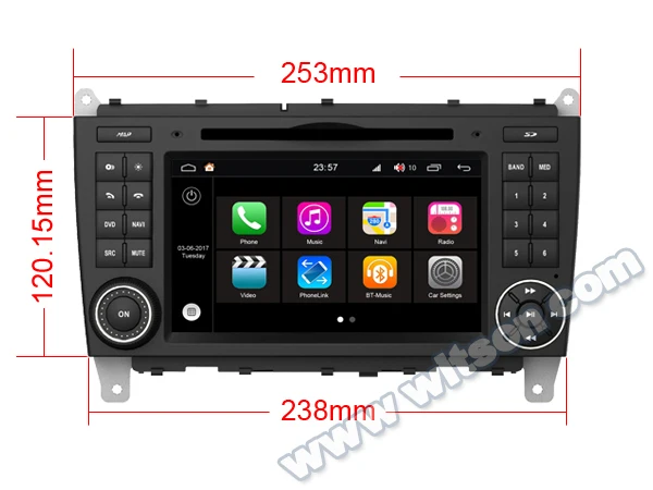 Excellent 7" Android 8.0 OS Car DVD Multimedia Navigation GPS Radio for Mercedes-Benz CLK-Class W209 2004-2011 & CLS-Class W219 2004-2008 3