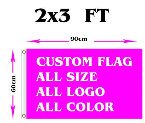 2x3ft custom any logo car brand team flag with Metal Grommets banner | Дом и сад
