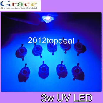 

10pcs 3W High Power LED UV Light Chip 365nm 375NM 385nm 395nm 400nm 415nm 430nm Ultra Violet DIY