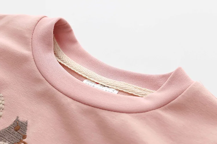 Kids Girls T Shirts Autumn 2018 Fashion Embroidery Pattern Kids T Shirt Long Sleeve Simple O-neck Children Clothing B0699 HTB16jMRheEJL1JjSZFGq6y6OXXag - Kids Girls T Shirts Autumn 2018 Fashion Embroidery Pattern Kids T Shirt Long Sleeve Simple O-neck Children Clothing B0699