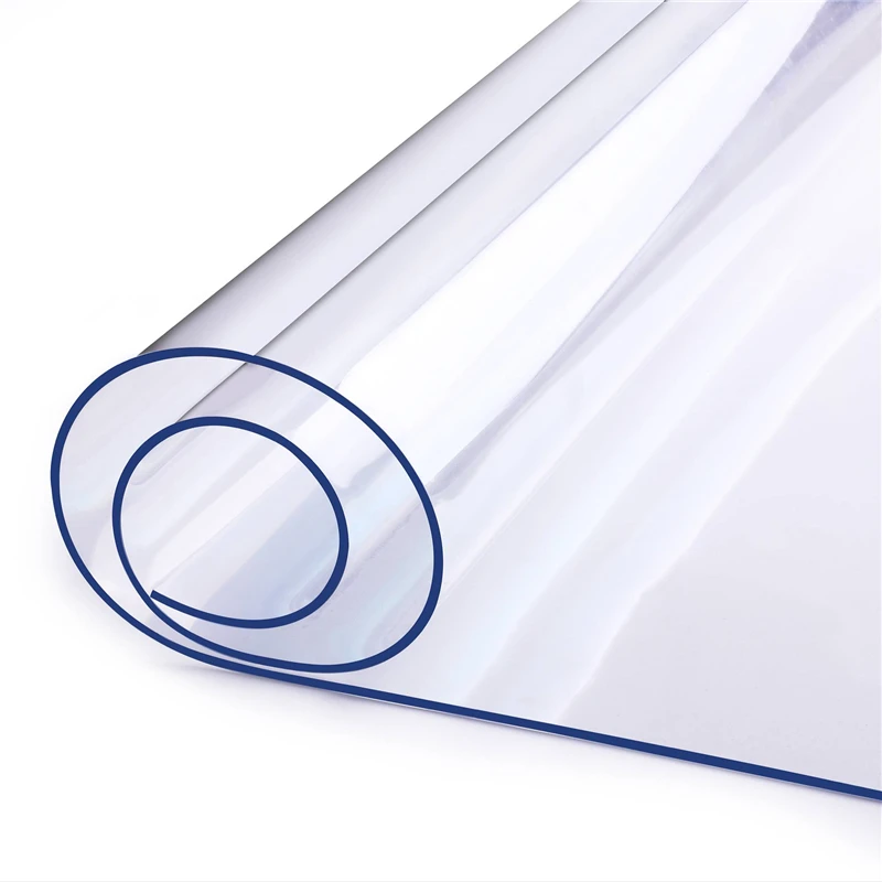 home kitchen waterproof crystal floral soft glass transparent oil proof Dining rectangular PVC cover placemat mat table cloth