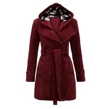 Женская куртка пальто зима плюс размер Fabala с капюшоном теплая