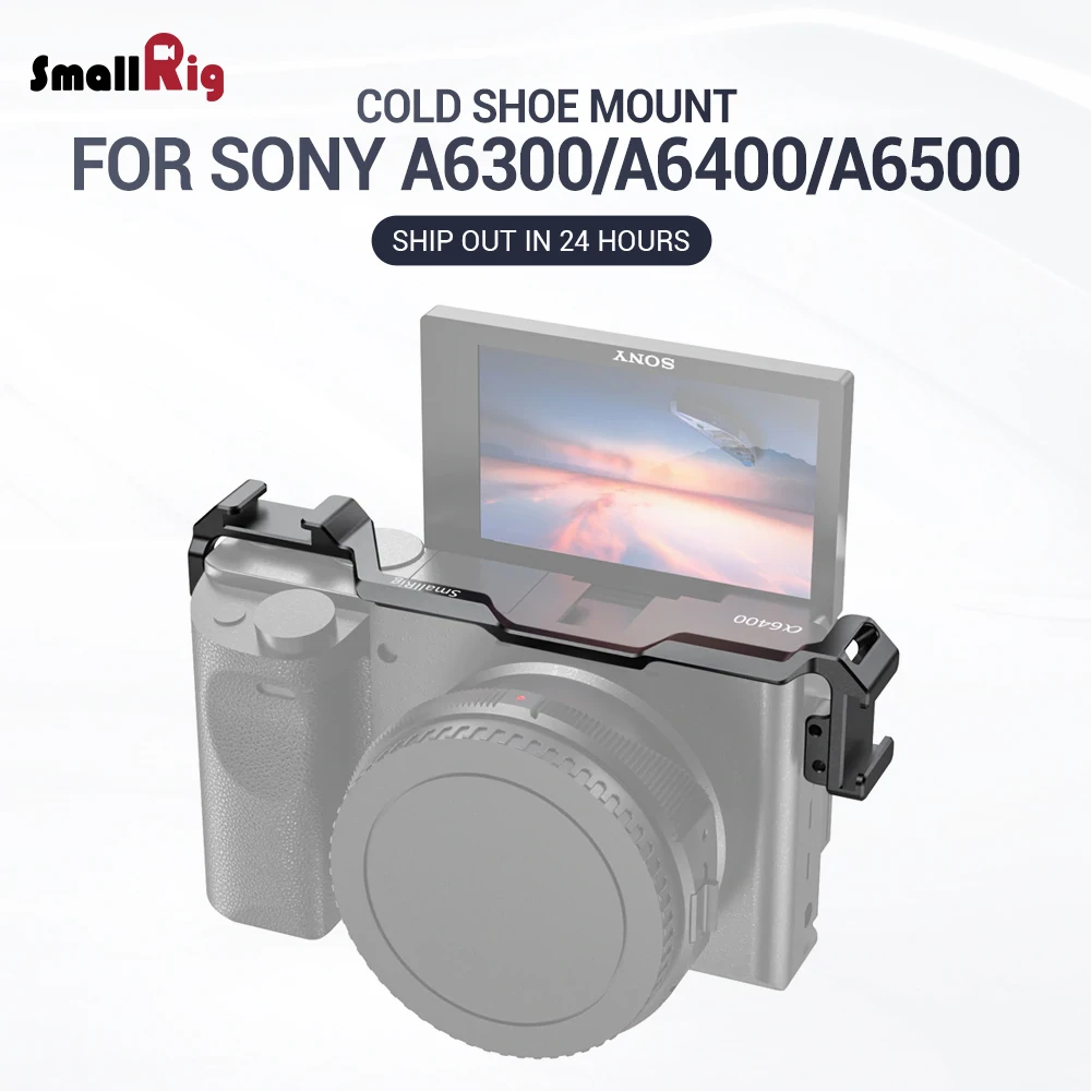 Comprar Soporte de reubicación de zapata fría para Sony A6100 A6300 A6400 A6500 w 2 montura de zapata fría para micrófono opciones de bricolaje 2334