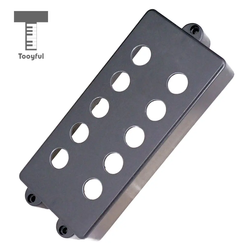 Tooyful 2Pcs Black Plastic Pickup Cover Humbucking Open Double Coil for 4-6 String Electric Bass