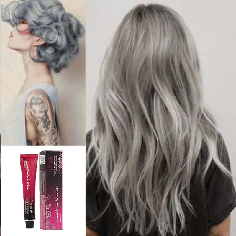 Ash grey hair colour