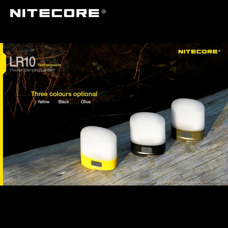 Nitecore LR10 250 люмен микро-USB Перезаряжаемый Карманный фонарь для кемпинга встроенный литий-ионный аккумулятор 1200 мАч