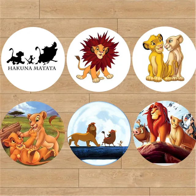 Lion King Stickers Cupcake Toppers Birthday Party Decorations Kids