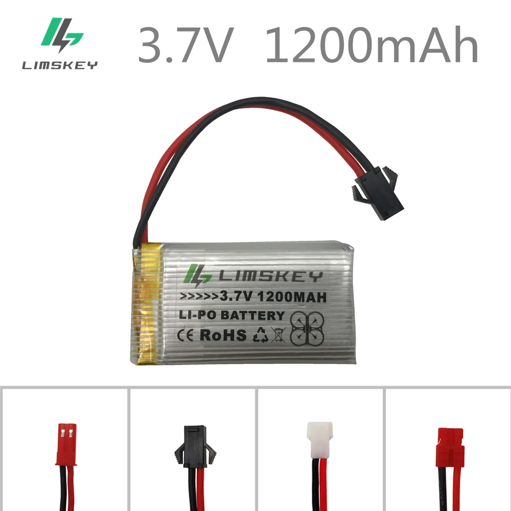 3,7 V 1200 mAH Lipo батарея для дистанционного управления вертолетом Li-po батарея 3,7 V 1200 mAH 25C разряда SM Черные Пробки 903052