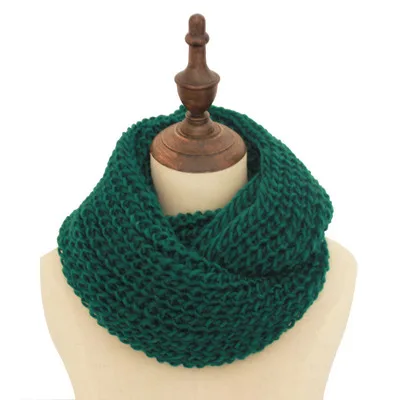 Мужской вязаный шарф-снуд темно-синего цвета, мужской черный зимний шарф для женщин, недорогой теплый шарф-снуд для женщин, зимний воротник, женский шарф-кольцо - Цвет: dark green
