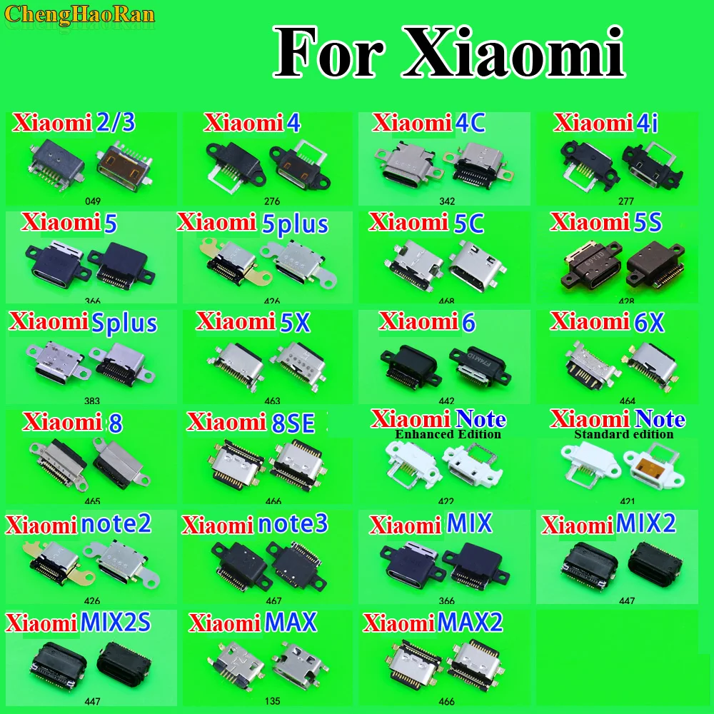 ChengHaoRan 1 шт. разъем для зарядки Xiaomi 2 3 4 4C 4i 5 Plus 5X 6 6X 8 SE Note 2/3 Mix 2S Max Micro USB|Соединители| |