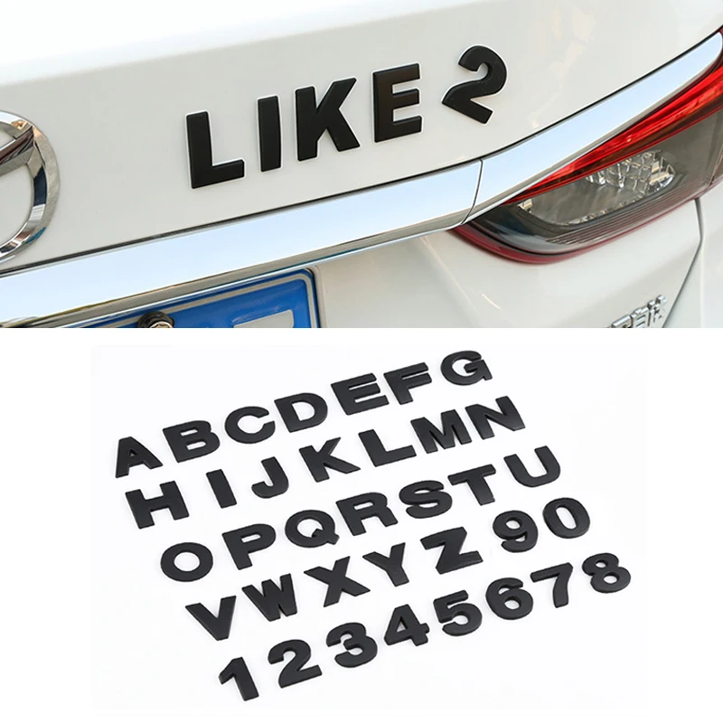

DIY Metal Letter Figure Car Sticker Emblem Decal Customized Trunk Stickers Vehiclewrap Self-adhesive Vinyl Auto Accessories