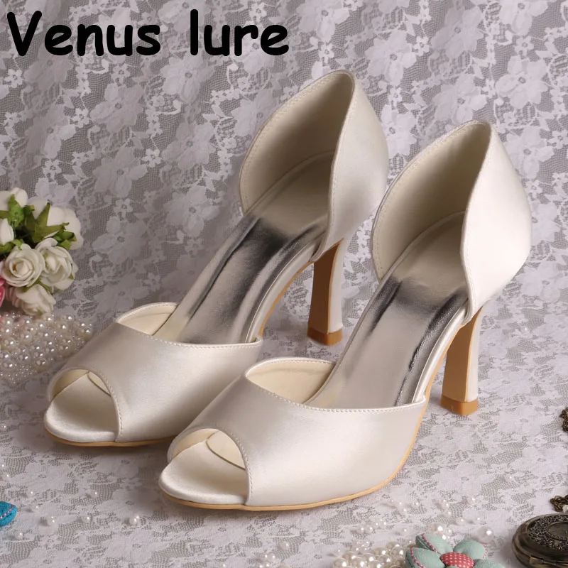 ivory peep toe heel
