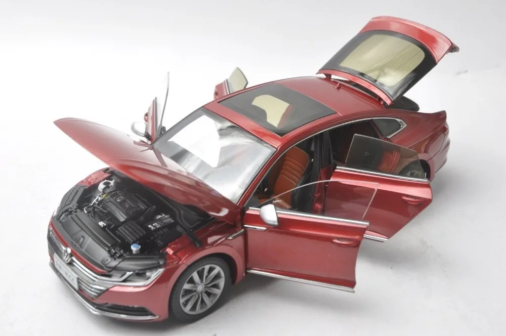 1:18 литая модель для Volkswagen VW New CC Arteon 2018 красный игрушечный автомобиль из сплава