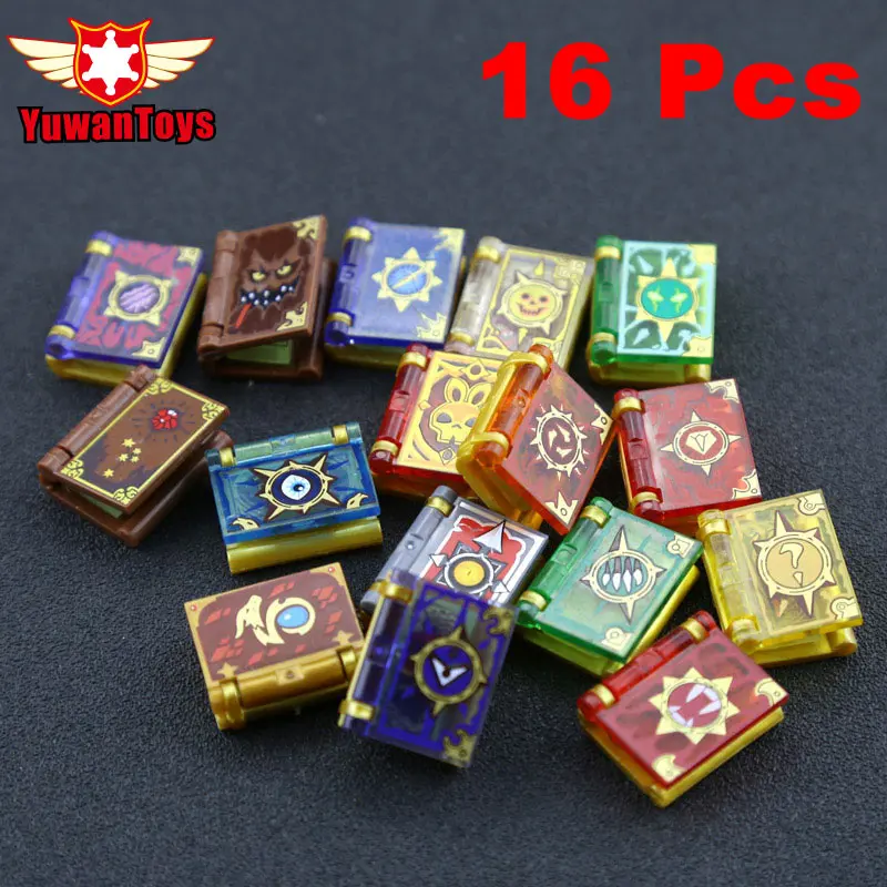 

New 16Pcs/lot Nexus Knights Luminous Magic Books Toys Building Blocks Mini Bricks Toys Figures For Kids Gifts Clay Macy Jestro