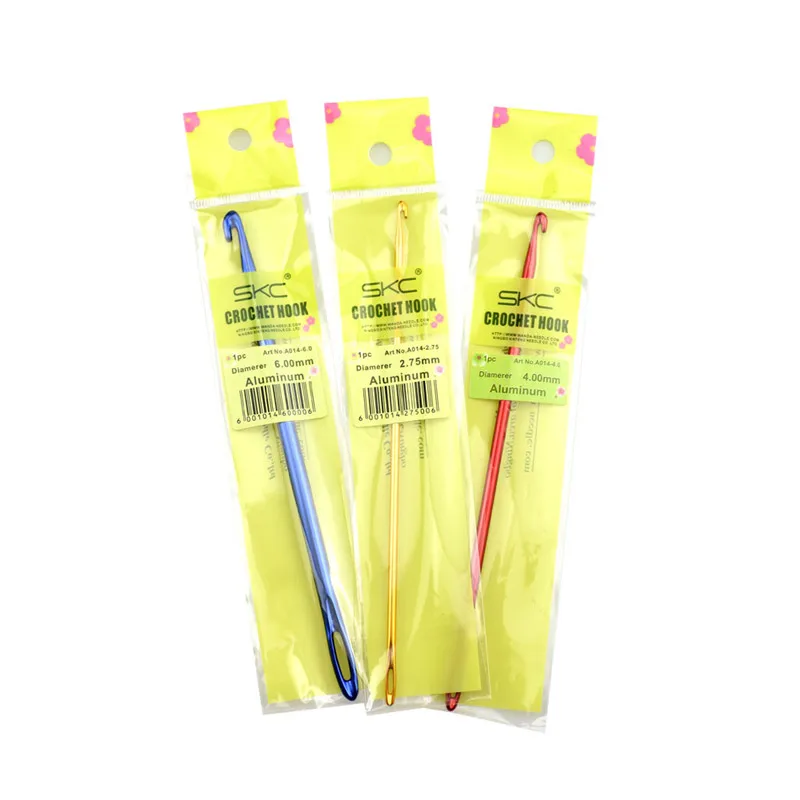 1 Piece 2.75mm 4.0mm 6.0mm Afghan Tunisian Aluminium Crochet Hook DIY Knit Tool With An Eye Knitting Sewing Needles Crochet Hook (3)