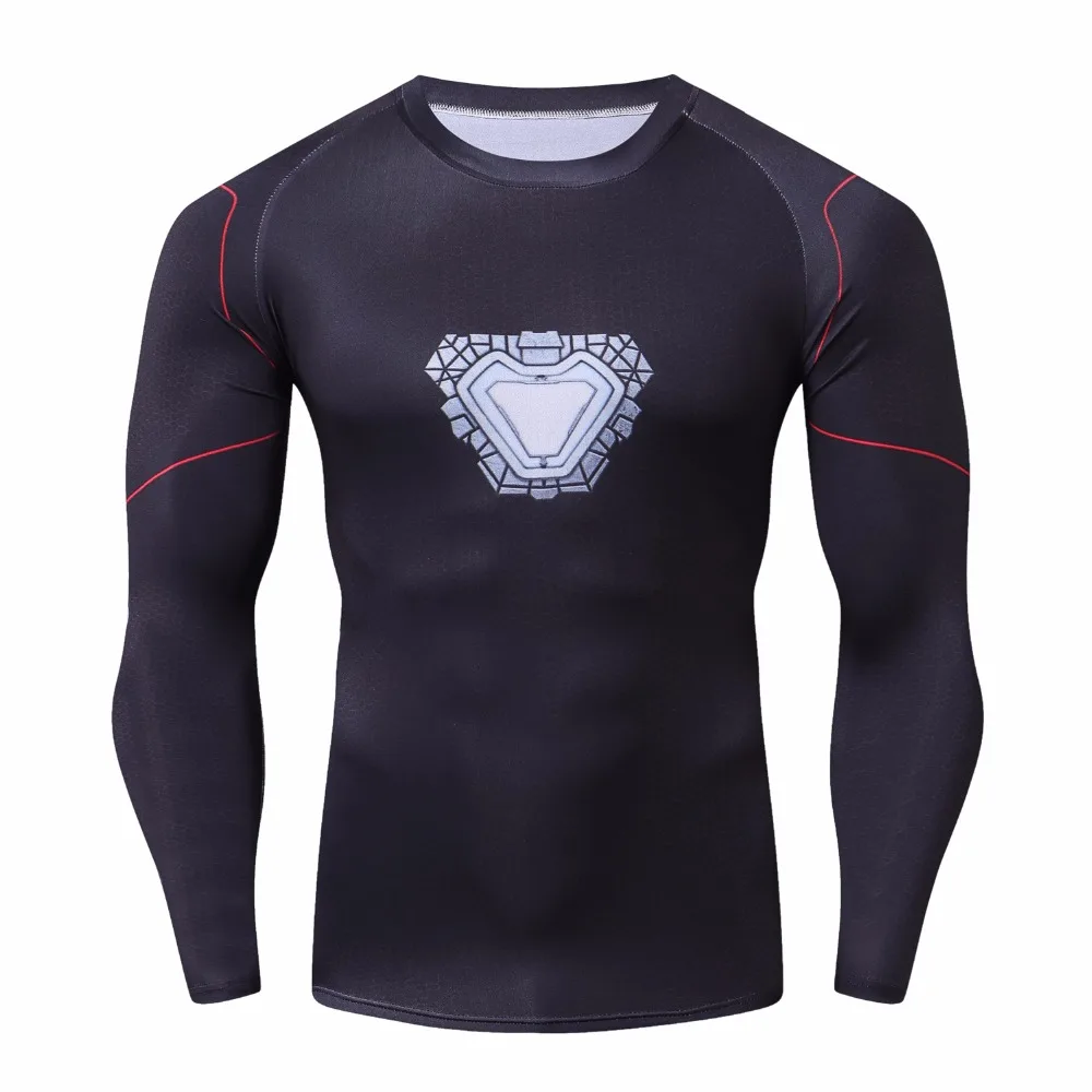 

Raglan Sleeve Iron Man Compression Shirts Avengers 3 3D Printed T shirts Men 2018 Top For Male Comics Cosplay Costume Clothing