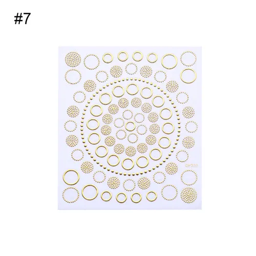 Переводные наклейки для ногтей с водой красивые 3D золотые буквы звезды геометрические маникюрные инструменты для обертывания ногтей Переводные картинки - Цвет: Szie C 7