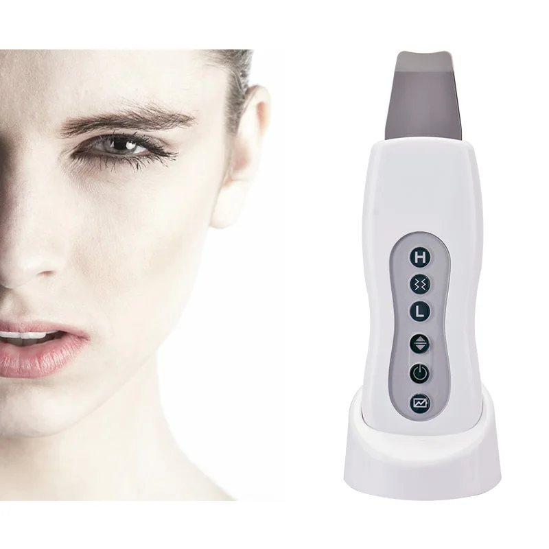 Ultrasonic Face Pore Peel Scrubber Vibration Massager Skin Cleaner