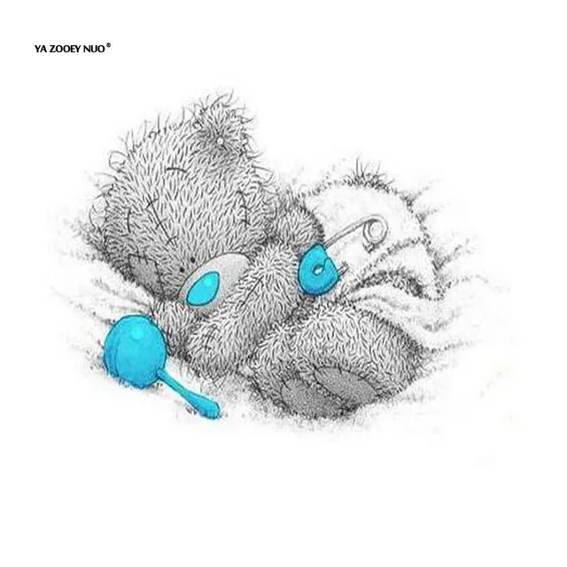 diy 5d diamond painting cross stitch cute sleeping baby tatty teddy