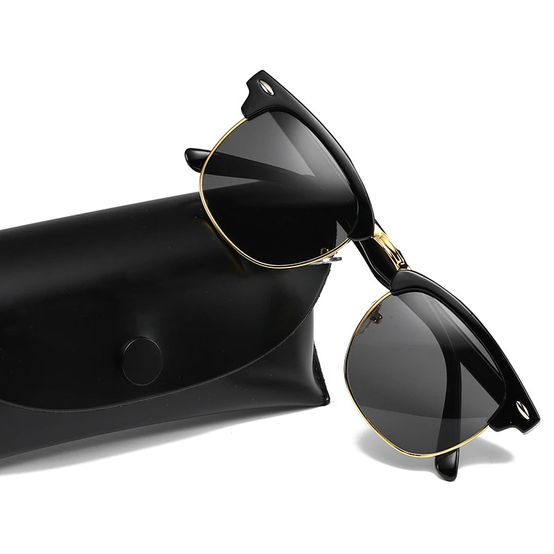 

2019 Polarized Sunglasses Women Popular Brand Designer Retro men Summer Style Sun Glasses Rivet Frame Colorful Coating Shades