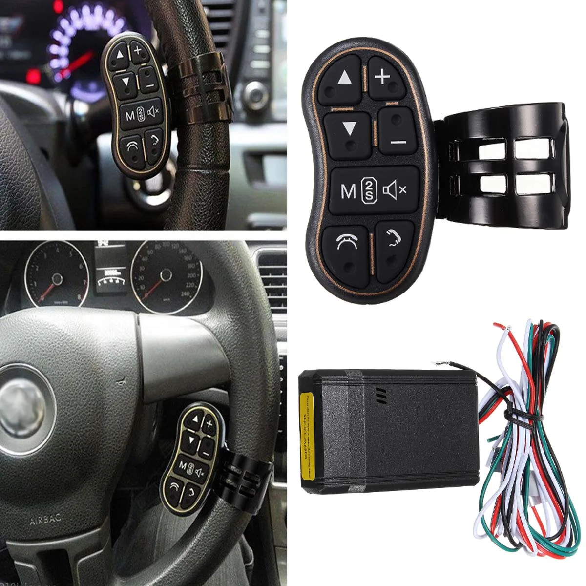 

Auto Steering Wheel Button Remote Control for Car Stereo DVD GPS Controller Universal Bluetooth Wireless Car Remote Control Tool