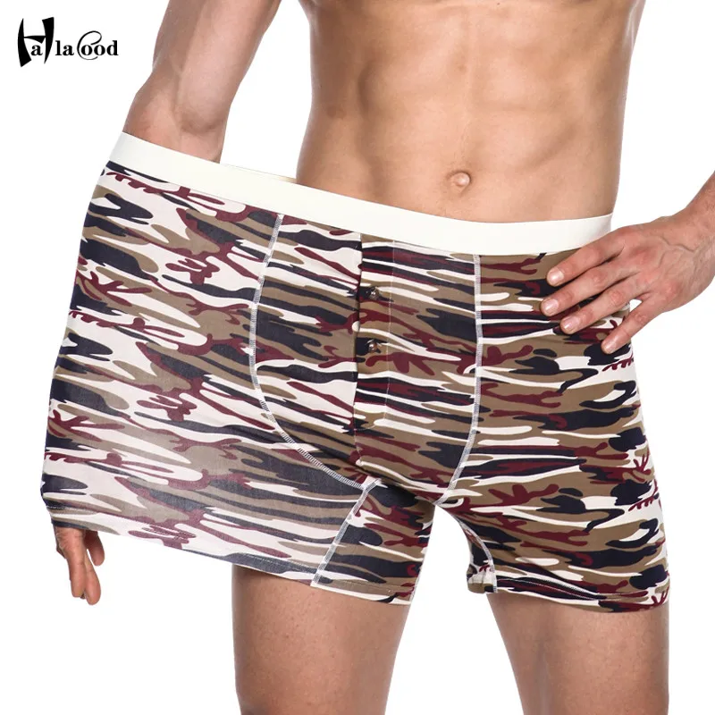 

4Pcs/lot Brand Fashion Sexy Camouflage Quality Male Large Size Underwear Men's Boxers Shorts Cotton Cuecal Boxer Man Underpant
