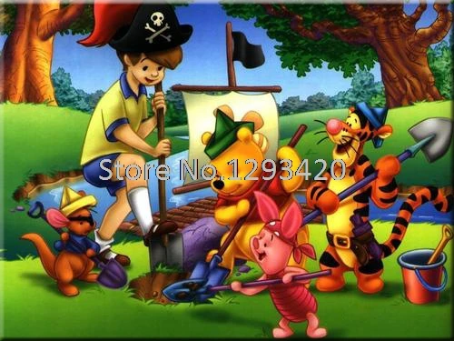 

5D Diamond Embroidery Resin Diamond Painting Cross Stitch Cartoon Winnie Pooh Picture Mosaic Pattern New Year Gift Decoration