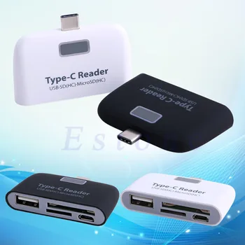 

SD Card Reader 3in1 USB 3.1 Type C USB-C TF OTG Micro For Macbook Phone Tablet