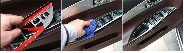 4 шт. Черный Нержавеющая сталь Кнопка окна панель отделка для Infiniti QX50 аксессуары стайлинга автомобилей