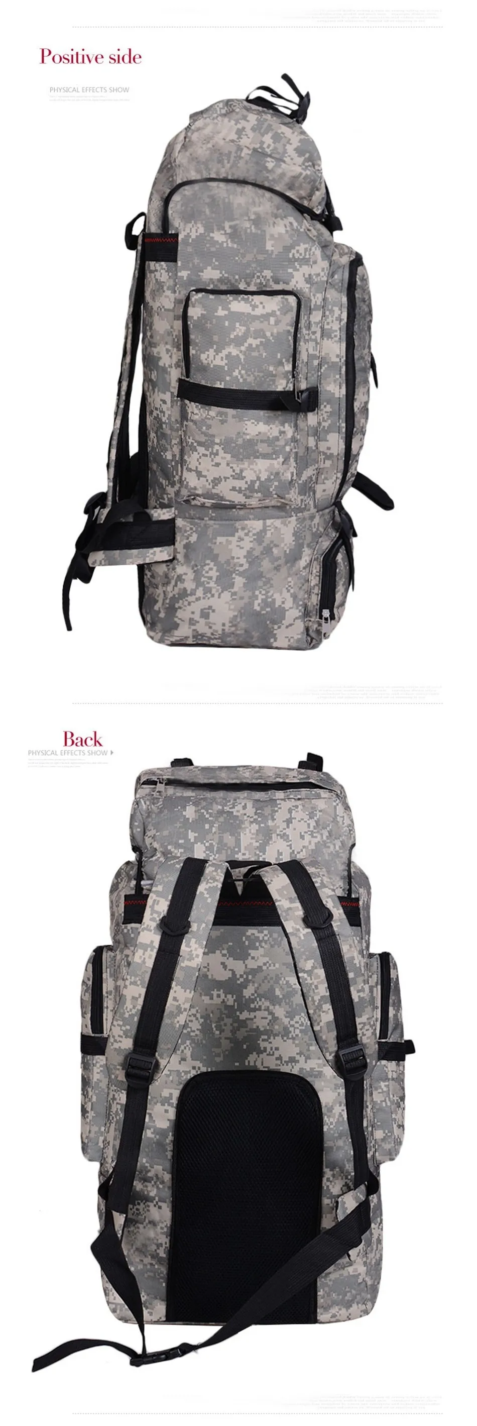 70L Men Tactical Bags Outdoor Sport Bag Waterproof Hiking Camping Bags Travelling Trekking Backpack Military Camouflage Bag (5)