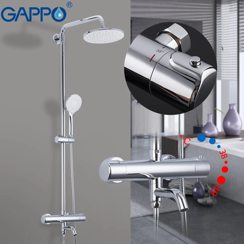 

GAPPO shower system Auto-Thermostat Control shower faucets waterfall bathtub faucet water mixer bath mixer rain shower set