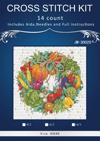 

Top Quality Beautiful Lovely Counted Cross Stitch Kit Holiday Harmony Wreath Christmas Jingle Bells dim 066