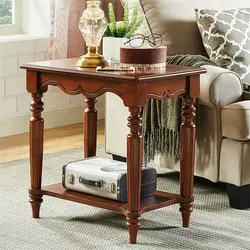 TS-1026 квадратной формы МДФ твердой древесины ноги торцевой стол мебель для дома Творческий березовая древесина боковой стол Гостиная