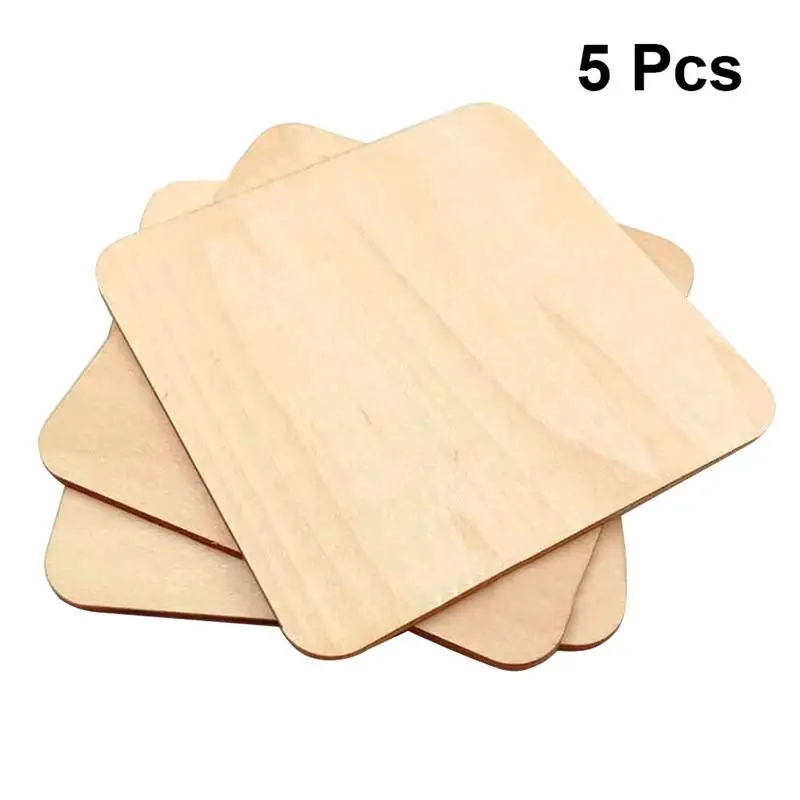 

Natural Wood Pieces Unfinished Square Wooden Pieces Embellishments For DIY Crafts Scrapbooking Home Decor Centerpieces Ornaments