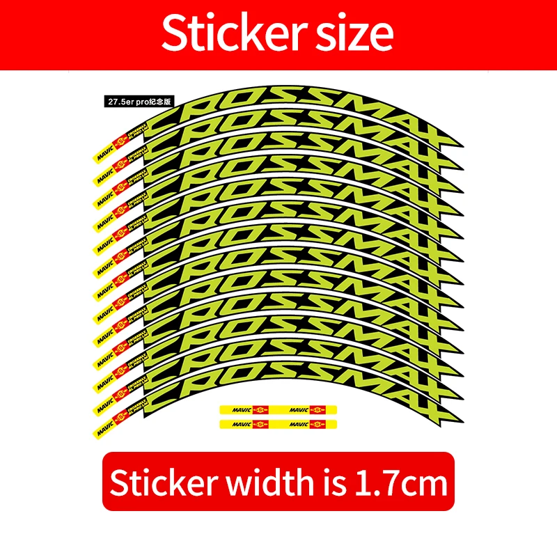 Mavic CROSSMAX SL PRO llantas pegatinas de rueda de bicicleta de calcomanías traje para 26/27 5/29er uso para calcomanías de dos ruedas
