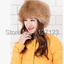 Хаки в шляпа цю дон является имитация лисий мех на весь кожи круг кепка тёплый леди в имитация мех шляпы
