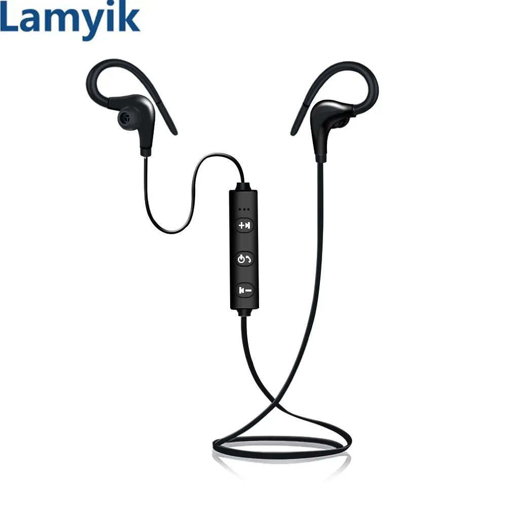 Lamyik Ушные крючки Беспроводной наушники Bluetooth спорта гарнитуры шейным V4.1 стерео