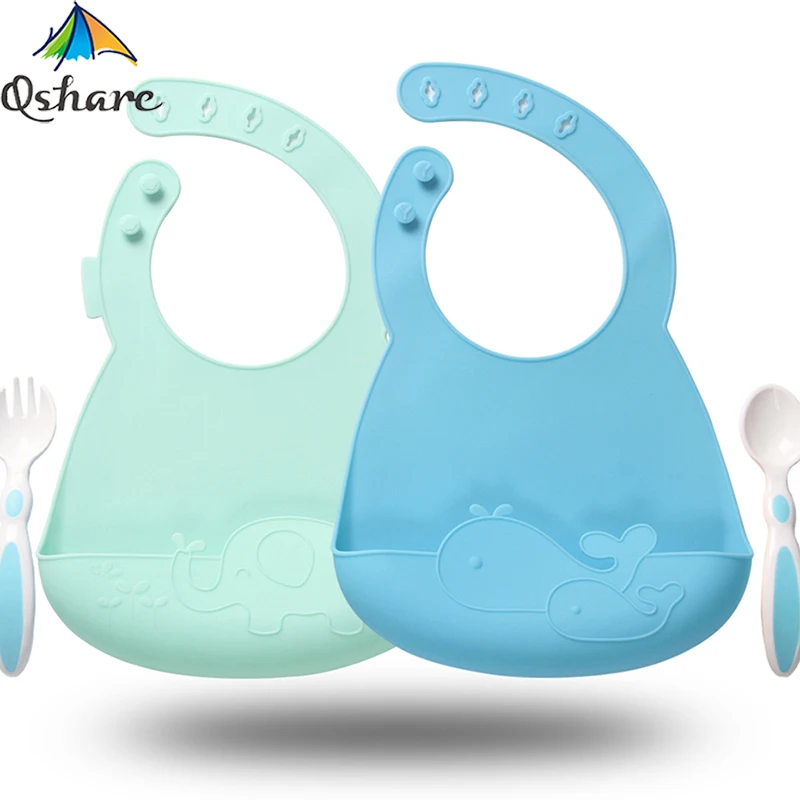 Baby Bibs For Boy&Girl Soft Silicone Bib Fashion Waterproof Saliva